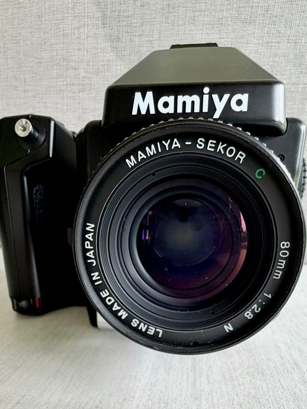 Mamiya Black Medium Format Camera with Mamiya-Sekor 80mm Lens